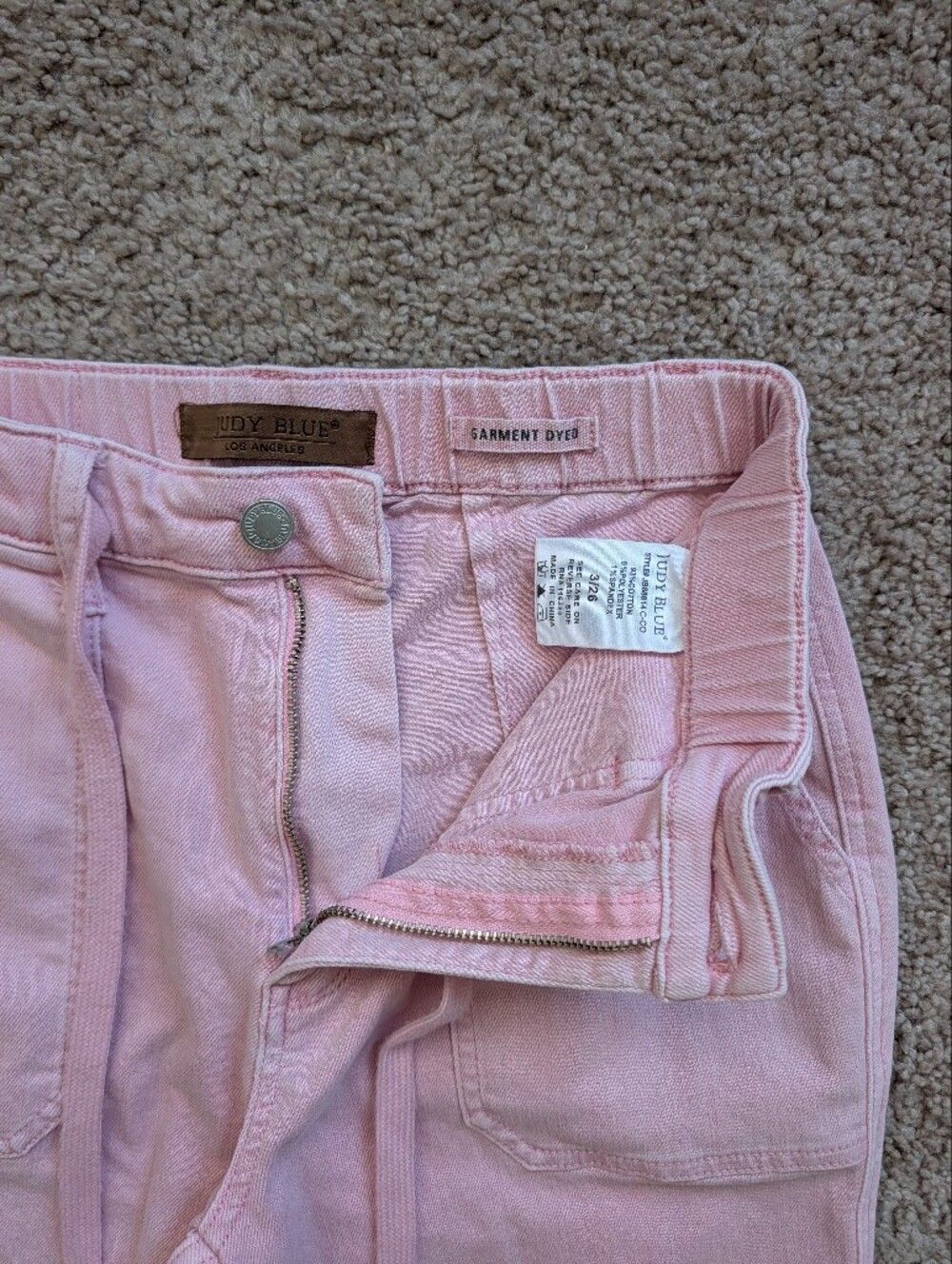 Judy Blue Womens Light Pink Regina High Rise Garment Dyed Denim Jogger Size 3/26 - Picture 9 of 16